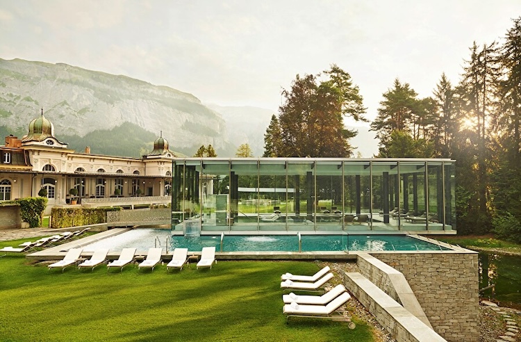 The five-star Waldhaus Flims Wellness Resort